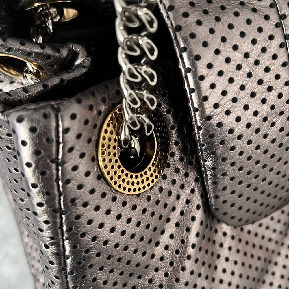 CHANEL Metallic Perforated Drill 2.55 Reissue Chain Classic Flap Bag Silver 🖤 - Picture 12 of 17